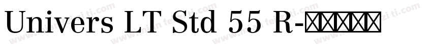 Univers LT Std 55 R字体转换